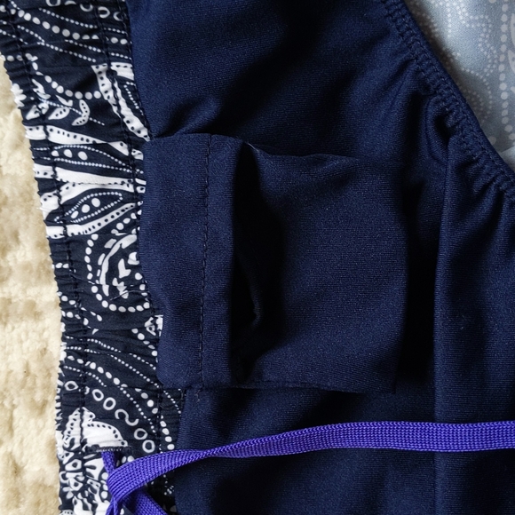 Old Navy Semi-Fitted Go Dry Spring Running Shorts XS Blue White - Picture 8 of 10